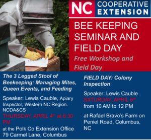 Cover photo for Bee Keeping Seminar and Field Day - Free